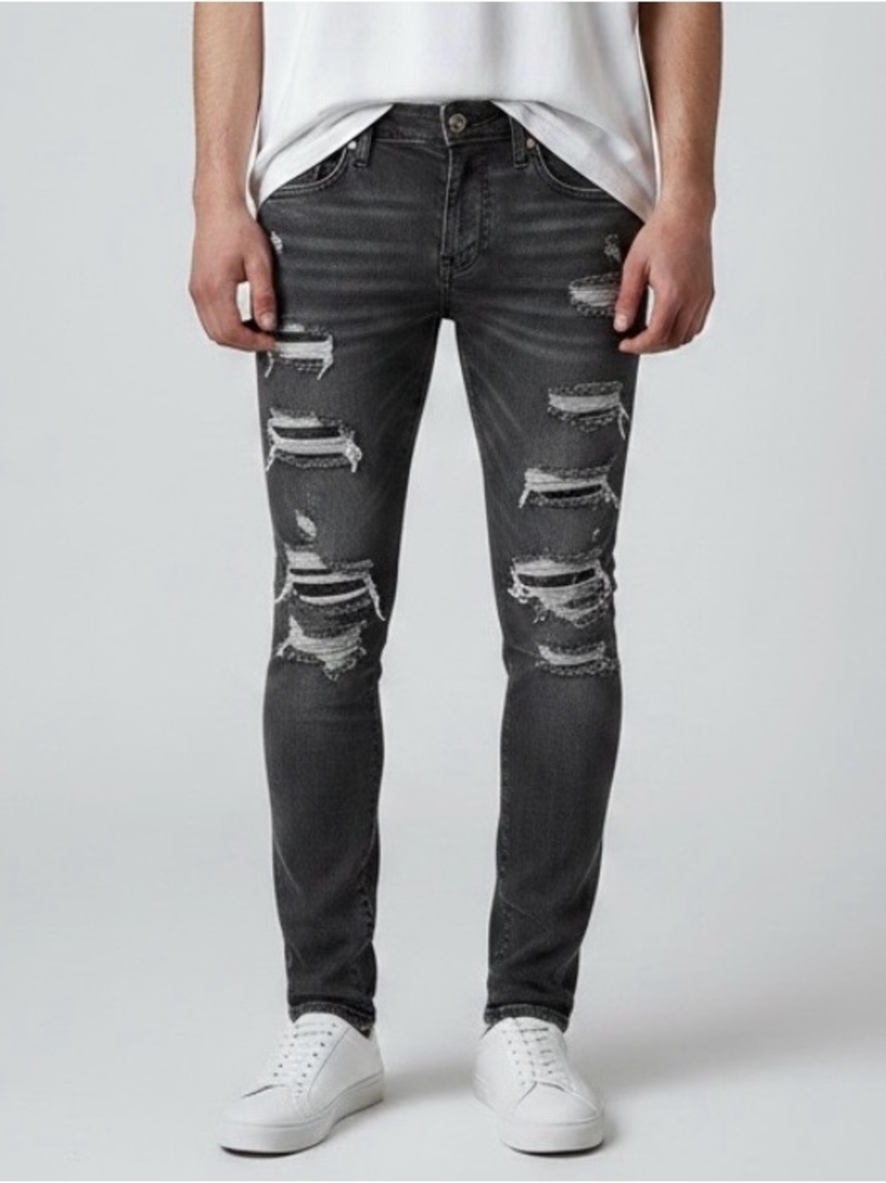 American Eagle Outfitters Skinny Fit Distresses Denim Jeans